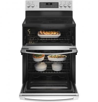 30" GE 6.6 Cu. Ft. Free-Standing Electric Double Oven Convection Range - JBS86SPSS