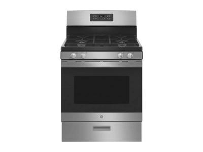 30" GE 4.8 Cu. Ft. Free-Standing Gas Range In Stainless Steel - JCGBS61RPSS