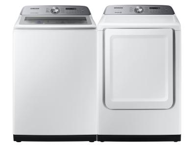 27" Samsung Top Load Washer With Active WaterJet And Electric Dryer With Energy Star Certification - WA50R5200AW-DVE50T5205W