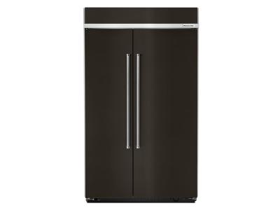 48" KitchenAid 30.0 Cu. Ft. Built-In Side by Side Refrigerator With PrintShield Finish - KBSN608EBS