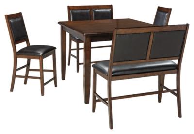 Ashley Meredy Counter Height Dining Table and Bar Stools (Set of 5) D395-323