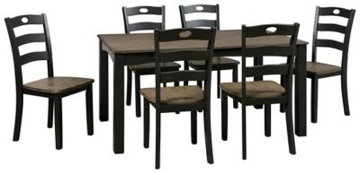 Ashley Froshburg Dining Table and Chairs (Set of 7) D338-425