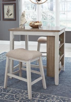 Ashley Skempton Counter Height Dining Table and Bar Stools (Set of 3) D394-113