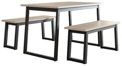 Ashley Waylowe Dining Table and Benches (Set of 3) D201-125