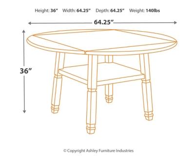 Ashley Bolanburg Counter Height Dining Drop Leaf Table D647-13