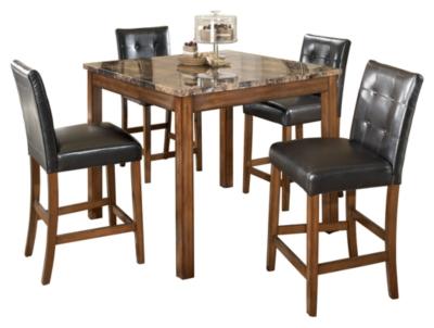 Ashley Theo Counter Height Dining Table and Bar Stools (Set of 5) D158-233