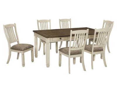 Ashley Bolanburg D647 7 Piece Casual Dining Room Set 