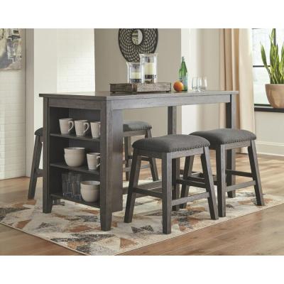 Ashley Caitbrook D388 Gray 5 Piece Counter Height Dining Room Set 