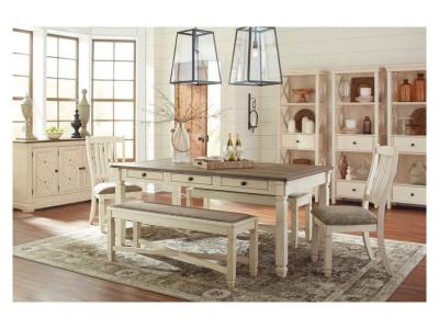 Ashley Bolanburg Antique White 9 Piece Dining Set - D647/25/01(2)/00(2)/60/76(3)