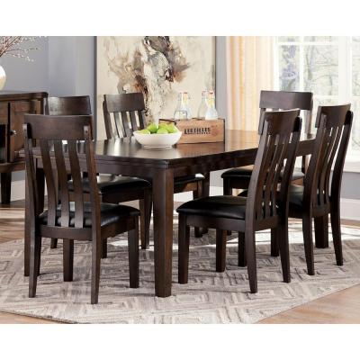 Ashley Haddigan 7 Piece Dining Room Set In Dark Brown - D596-35/01(6)