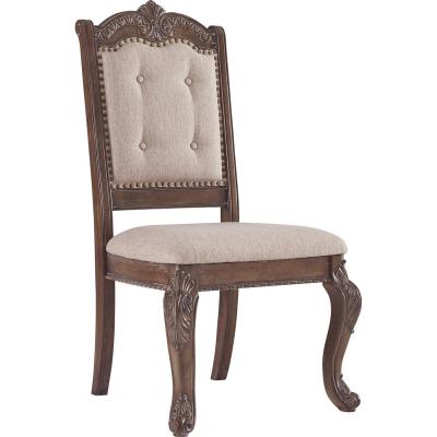 Ashley Charmond D803 7 Piece Dining Room Set With Upholstered Arm Chairs In Brown - AFHS-1481741K