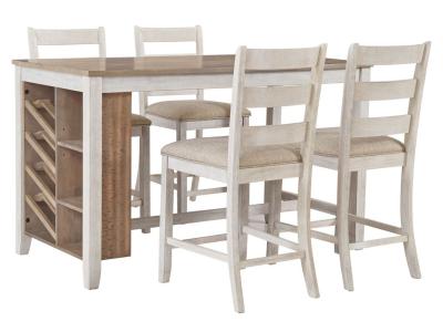 Ashley Skempton D394 5 Piece Dining Set In White/Light Brown - AFHS-1467743K