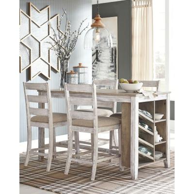 Ashley Skempton D394 5 Piece Dining Set In White/Light Brown - AFHS-1467743K