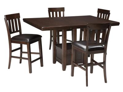 Ashley Haddigan D596 5 Piece Dining Set In Dark Brown - AFHS-1442657K