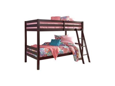 Ashley Halanton Twin over Twin Bunk Bed with Ladder B328-59