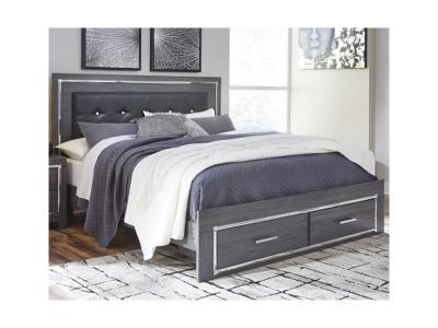Ashley Lodanna King Panel Bed with 2 Storage Drawers B214B11