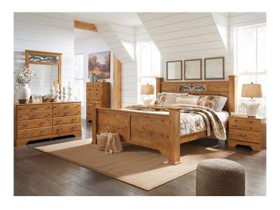 Ashley Bittersweet B219 Poster Queen Bedroom Set in Light Brown - B219-Q