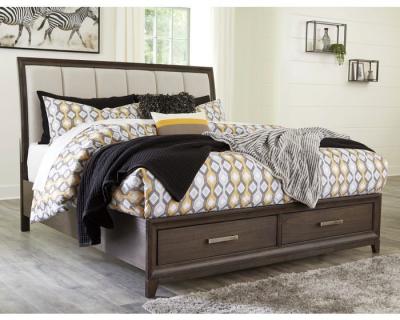 Ashley Brueban King Storage Bedroom Set In Rich Chestnut Brown - B497-K