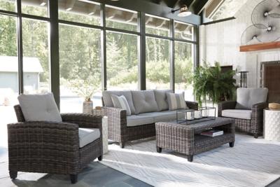 Ashley Cloverbrooke 4-Piece Outdoor Conversation Set P334-081