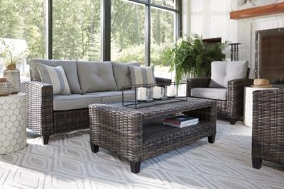 Ashley Cloverbrooke 4-Piece Outdoor Conversation Set P334-081