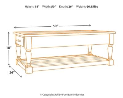 Ashley Shawnalore Coffee Table T782-1