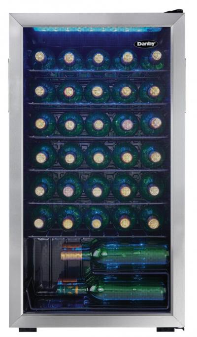 18" Danby 3.3 cubic feet Capacity 36 Bottle Wine Cooler - DWC036A1BSSDB-6