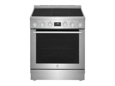 30" Electrolux Icon 4.6 Cu. Ft. Freestanding Induction Range with Elements, Smoothtop Cooktop - ECFI3068AS