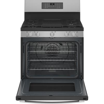 30" GE Profile Free-Standing Dual-Fuel Range With Storage Drawer - PC2B935YPFS