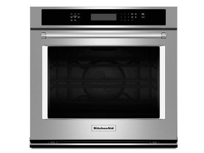 27"  KitchenAid 4.3 Cu. Ft. Single Wall Oven with Even-Heat True Convection - KOSE507ESS