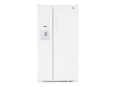 33" GE 23.2 Cu. Ft. Side-By-Side Refrigerator in White - GSS23GGPWW