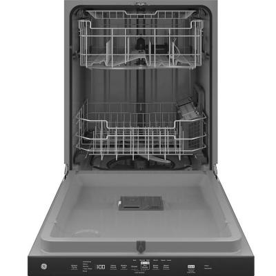 24" GE Top Control Plastic Interior Dishwasher with Sanitize Cycle - GDP630PGRWW