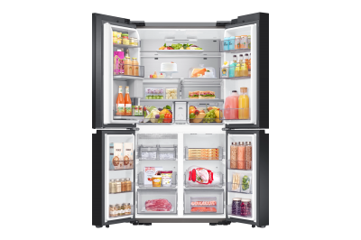 36" Samsung 22.8 Cu. Ft. Bespoke 4-door Flex French Door Refrigerators With Grey Matte Glass Panel - F-RF23A9673131