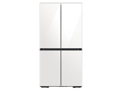 36" Samsung 22.8 Cu. Ft. Bespoke 4-Door Flex French Door Refrigerators With White Glass Panel - F-RF23A9673535