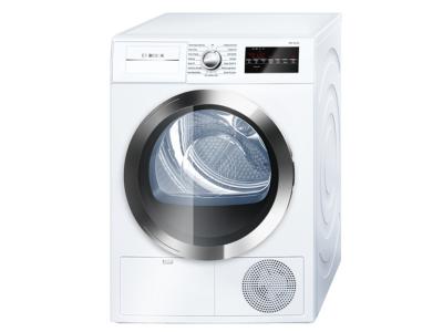 24" Bosch Compact Condensation Dryer 800 Series - White/Chrome WTG86402UC