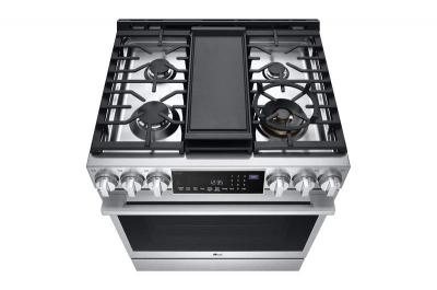 30" LG STUDIO 6.3 Cu. Ft. InstaView Gas Slide-in Range With ProBake Convection and Air Fry - LSGS6338F