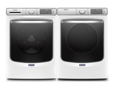 27" Maytag 5.8 Cu. Ft. Front Load Washer With 24-Hr Fresh Hold Option and Front Load Gas Dryer - MHW8630HW-MGD8630HW