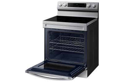 30" Samsung 6.3 Cu. Ft. Freestanding Electric Range With Air Fry And Wi-fi In Stainless Steel - NE63A6511SS