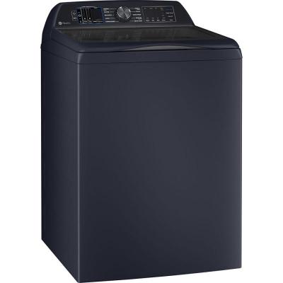 28" GE Profile 6.2 Cu. Ft. Washer with Smarter Wash Technology in Sapphire Blue - PTW900BPTRS