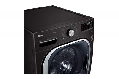 27" LG Smart Front Load Washer With 5.8 cu. ft. Capacity , ColdWash in Black Steel - WM4500HBA