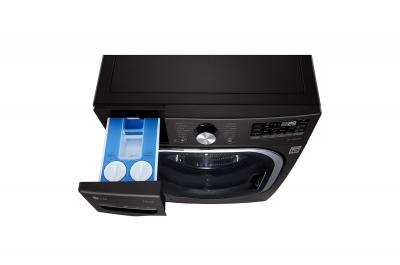 27" LG Smart Front Load Washer With 5.8 cu. ft. Capacity , ColdWash in Black Steel - WM4500HBA