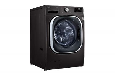 27" LG Smart Front Load Washer With 5.8 cu. ft. Capacity , ColdWash in Black Steel - WM4500HBA