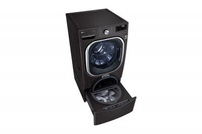 27" LG Smart Front Load Washer With 5.8 cu. ft. Capacity , ColdWash in Black Steel - WM4500HBA