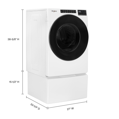 27" Whirlpool 5.8 Cu. Ft. Front Load Washer with Quick Wash Cycle - WFW6605MW