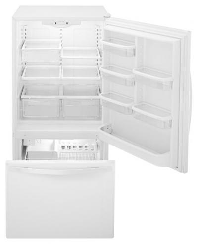 30" Whirlpool 19 Cu. Ft. Bottom-Freezer Refrigerator with Freezer Drawer - WRB329DFBW