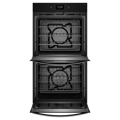 27" Whirlpool 8.6 Cu. Ft. Smart Double Wall Oven with Air Fry in Black Stainless - WOED7027PZ