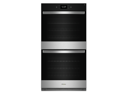 27" Whirlpool 8.6 Cu. Ft. Smart Double Wall Oven with Air Fry in Black Stainless - WOED7027PZ