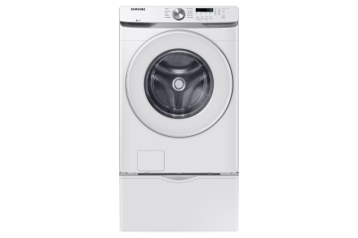 27" Samsung 5.2 Cu. Ft. Front Load Washer With Shallow Depth In White - WF45T6000AW