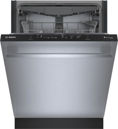 24" Bosch 100 Series Premium 46 dBA Dishwasher with Standard 3rd rack in Stainless Steel - SHX5AEM5N