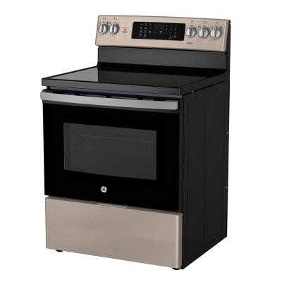 30" GE 5.0 Cu. Ft. Electric Freestanding Smooth Top Range with True European Convection in Slate - JCB840ETES