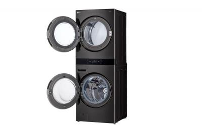 27" LG Single Unit Front Load WashTower Center Control with 5.8 Cu. Ft. Washer and 7.4 Cu. Ft. Electric Dryer - WKEX300HBA